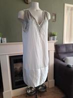 Nina Kaufmann jurk XL crème kralen 42, Nina Kaufmann, Verzenden, Wit, Maat 46/48 (XL) of groter