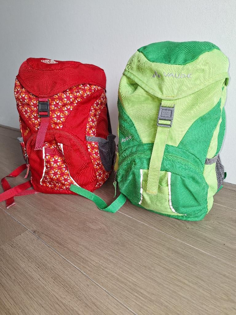 2 x kinder rugzak VAUDE Ayla 6 liter, groen en rood, Ophalen of Verzenden, Gebruikt, Rugzak