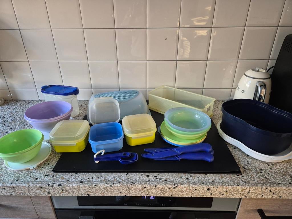 Grote partij Tupperware - diverse items in één koop, Ophalen of Verzenden, Gebruikt, Groen, Overige typen