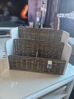 Riviera Maison rustic rattan bureau organizer, Ophalen, Gebruikt, Rechthoekig, Riet