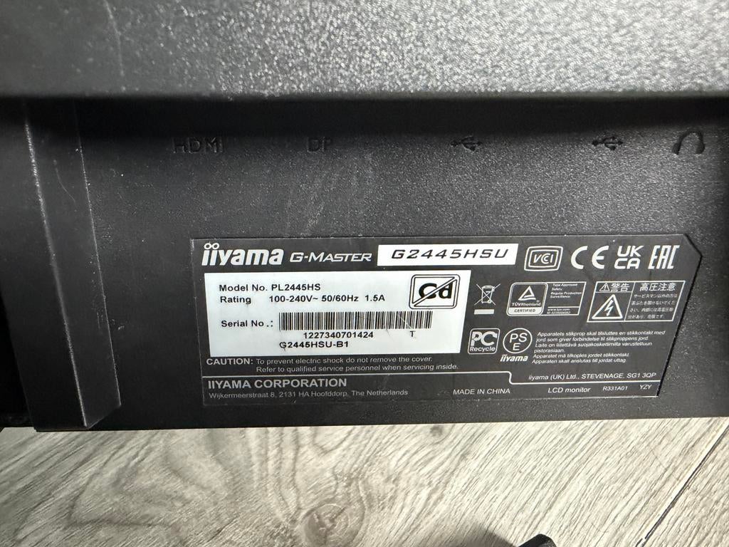 IIYAMA G-MASTER G2445HSU-B2 - 24 inch Full HD IPS Monitor, Ophalen of Verzenden, Gebruikt, Full HD, IPS