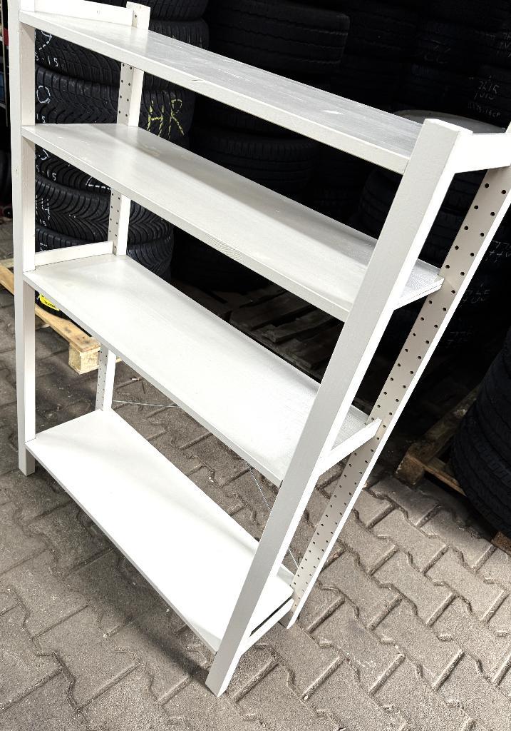 Net Ikea Ivar stelling rek 90x30cm, hoog 125cm. Lichtgrijs, Huis en Inrichting, Kasten | Stellingkasten, Gebruikt, Ophalen