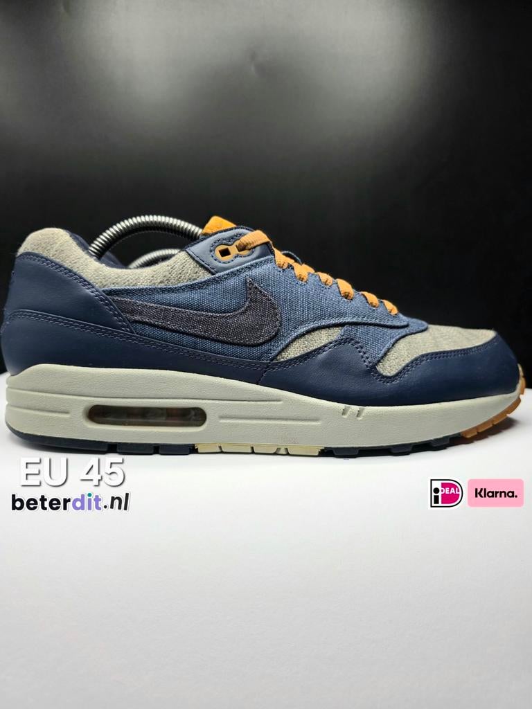 Nike Air Max 1 'Twill Midnight Navy Grey'
Maat: 45, Nike air max, Blauw, Ophalen of Verzenden, Nike
