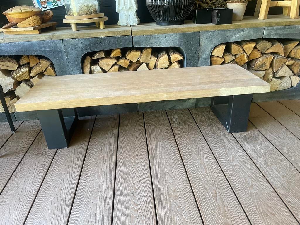 Bankje / tv kast, Ophalen, Zo goed als nieuw, Rechthoekig, 125 cm of meer