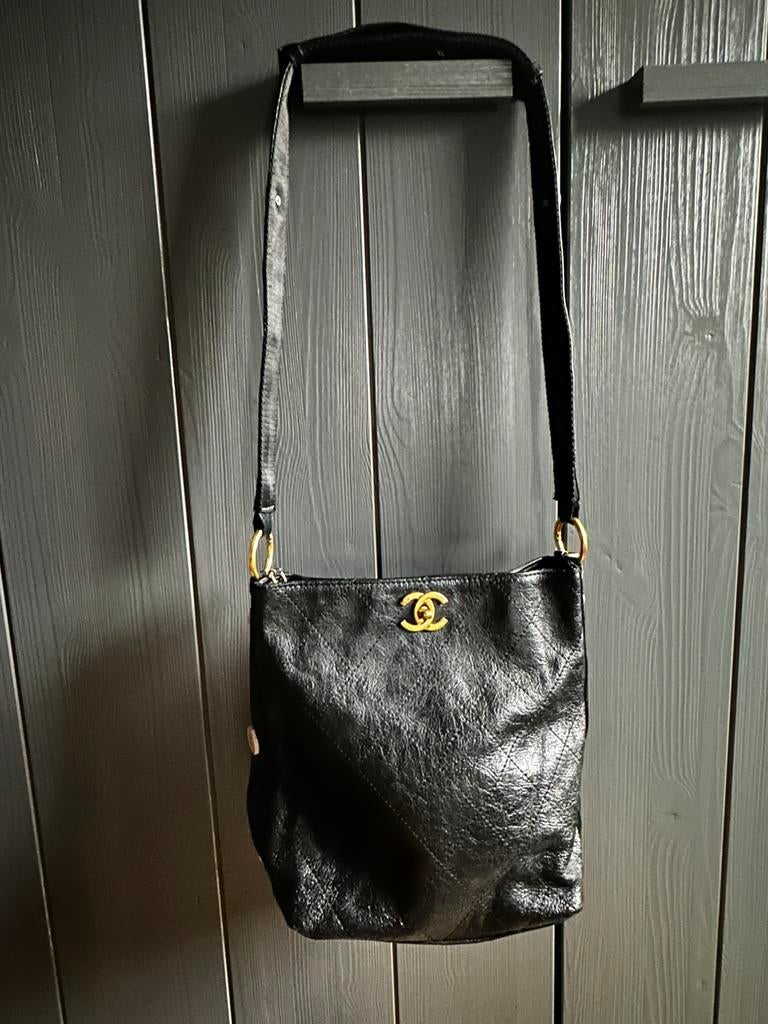 Ch4n3L Hobo, Ophalen of Verzenden, Zo goed als nieuw, Zwart, Schoudertasje