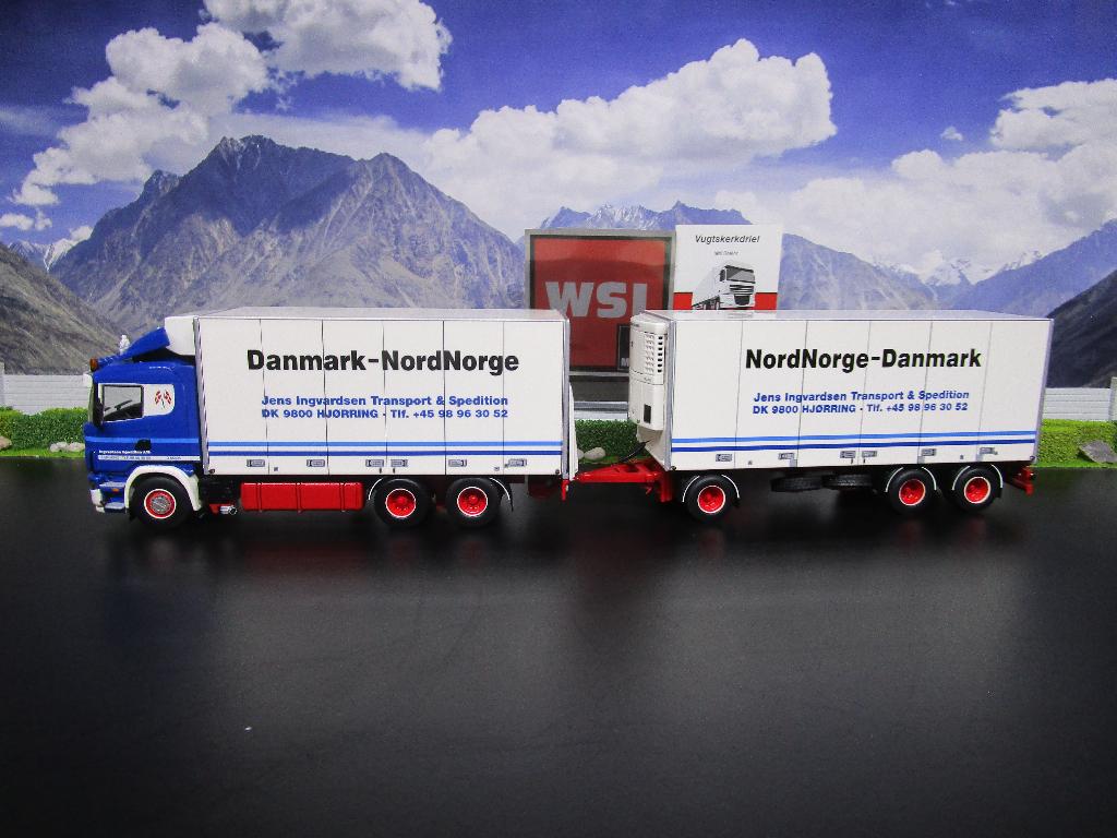 Wsi 01-4656 Scania R4 Flatroof , Jens Ingvardsen, Ophalen, Nieuw, Bus of Vrachtwagen, Wsi