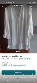 Nukkus blouses crème xxl./ 44, Beige, Maat 42/44 (L), Ophalen of Verzenden, Zo goed als nieuw