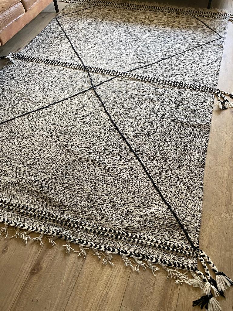 Wollen vloerkleed, Huis en Inrichting, Stoffering | Tapijten en Kleden, Ophalen, Gebruikt, 200 cm of meer, 200 cm of meer