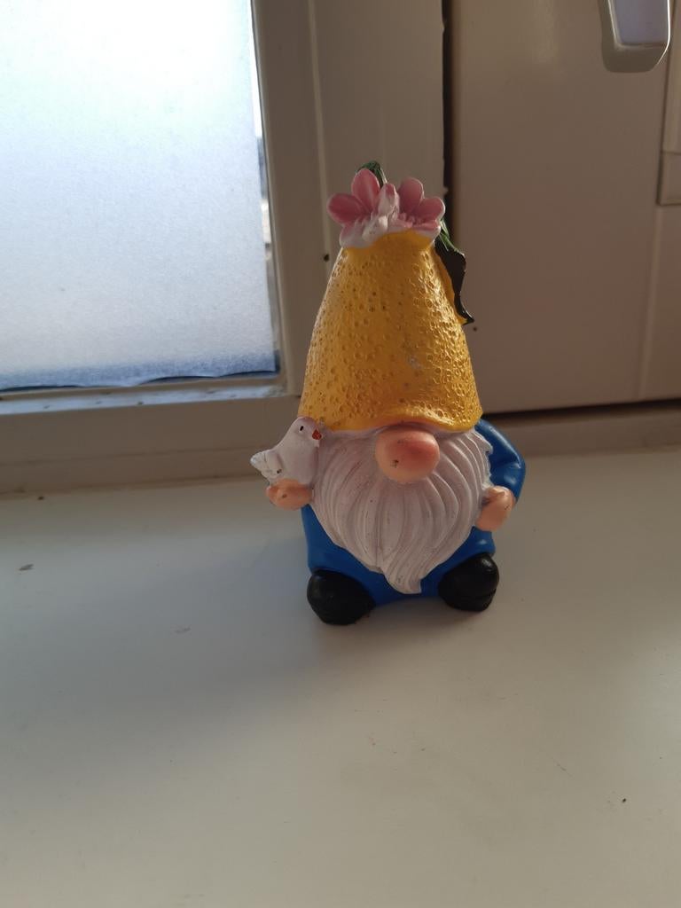 Kleine kabouter geel met blauw, Antiek en Kunst, Ophalen