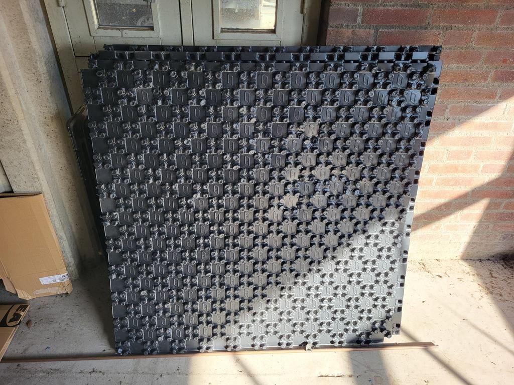 5x Noppenplaat vloerverwarming zonder isolatie 1x1m, Ophalen, Minder dan 30 cm, Overige typen, Nieuw
