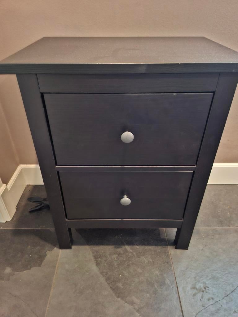 IKEA Hemnes ladekast zwartbruin - Gebruikt, Ophalen, Minder dan 50 cm, Gebruikt, 1 of 2 laden