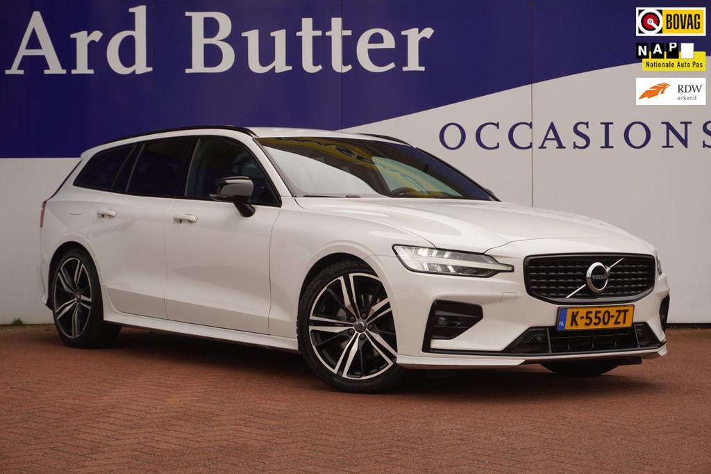 Volvo V60 2.0 B3 R-Design+Navigatie+Volleder+19"lmv+apple-ca, 4 cilinders, 1969 cc, Lichtsensor, Hybride Elektrisch/Benzine