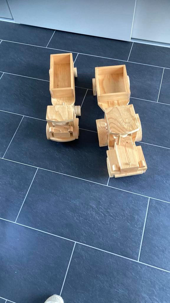 Houten speelgoed met bak, Ophalen of Verzenden, Zo goed als nieuw