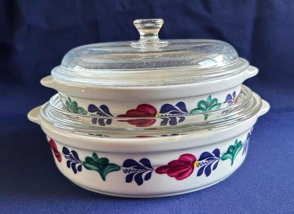 Boerenbont set parafour ovenschalen, Gebruikt, Ophalen of Verzenden, Schaal of Schalen, Overige stijlen