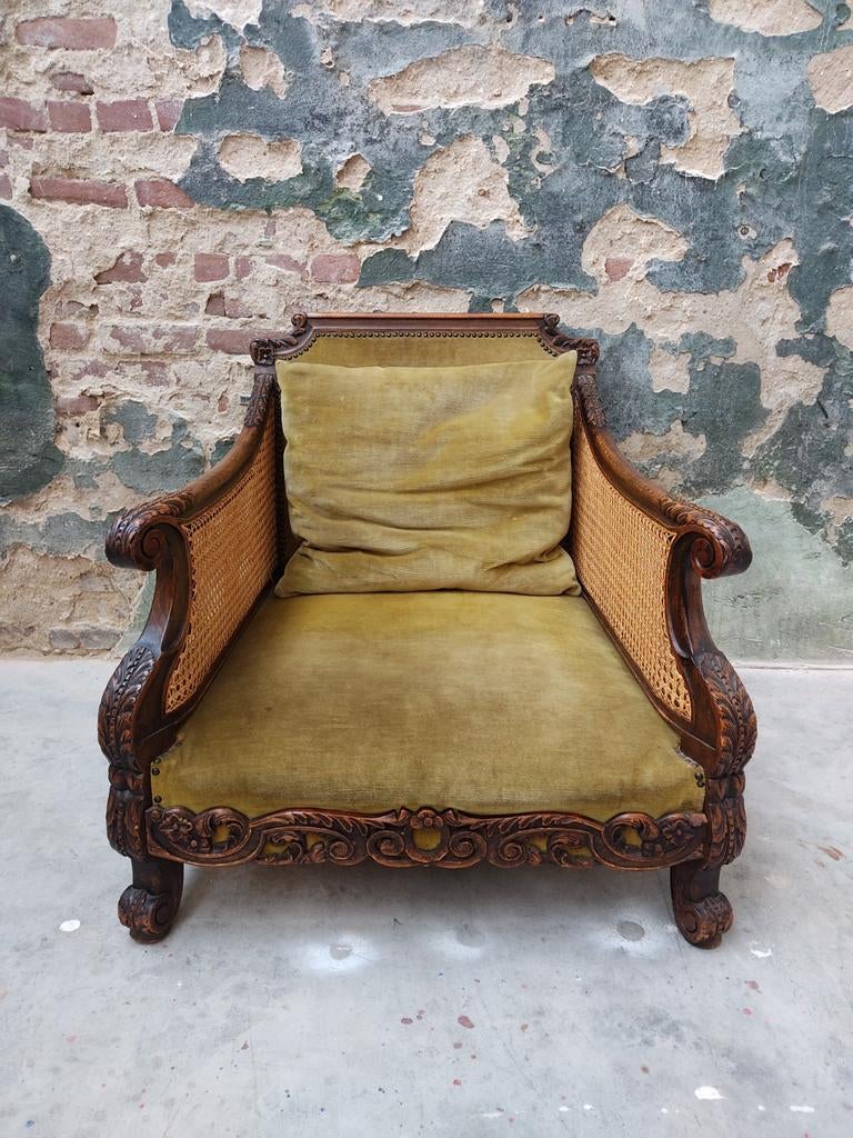 Zeldzame jaren '20 fauteuil, Huis en Inrichting, Fauteuils, Ophalen, Gebruikt, 75 tot 100 cm, Stof