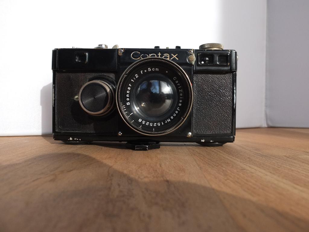 ✅ 📸 Contax 1 d , 1933 & Carl Zeiss Sonnar 5 cm F2 , 1934, Ophalen, Gebruikt, Spiegelreflex, Overige Merken