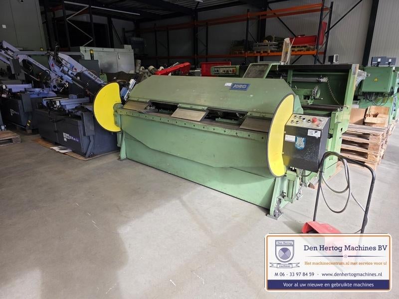 Vingerzetbank JORG 2570x3,2mm hydraulisch 2mm RVS 400V, Ophalen, Gebruikt