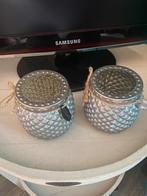 2 kleine Riverdale windlichtjes, Ophalen, Zo goed als nieuw, Overige materialen, Minder dan 25 cm