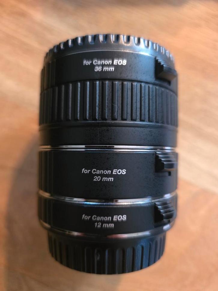 Caruba Tussenringen Set voor Canon EOS (12, 20, 36 mm), Audio, Tv en Foto, Fotografie | Lenzen en Objectieven, Zo goed als nieuw