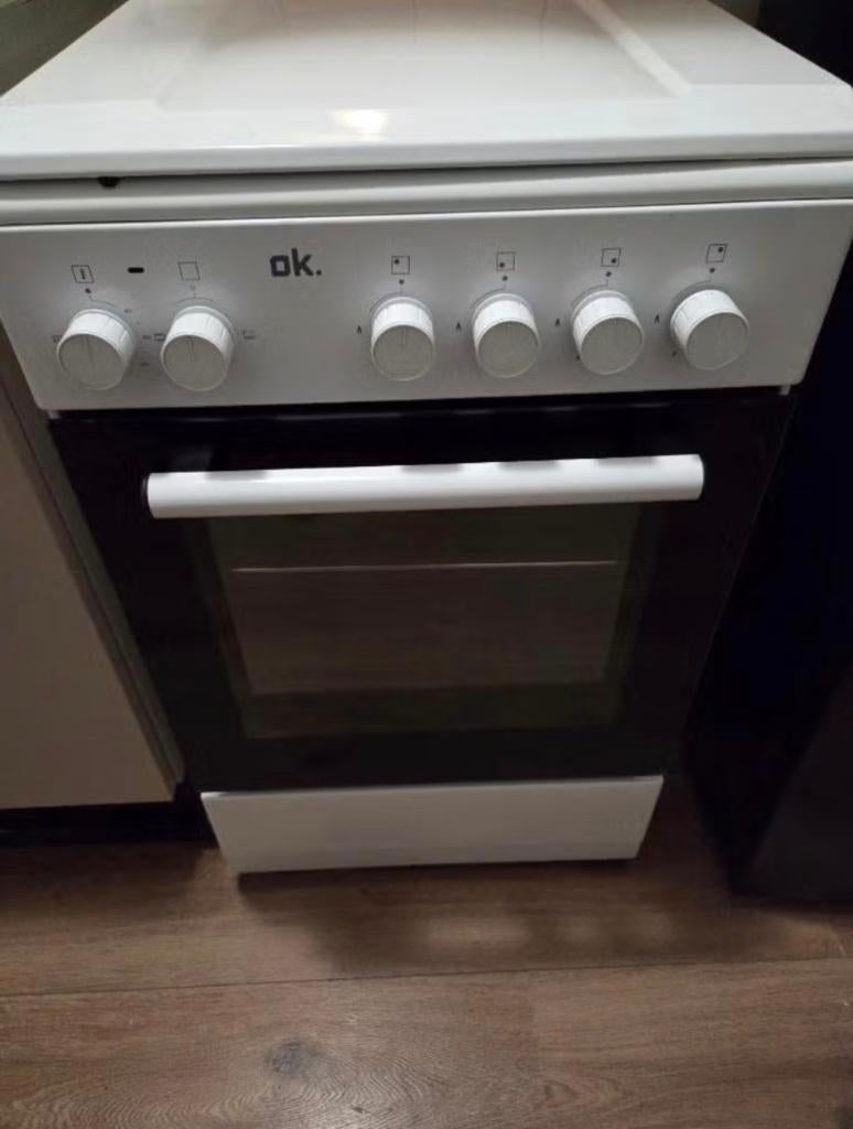 Gasfornuis met oven, Witgoed en Apparatuur, Fornuizen, Gebruikt, Gas, Vrijstaand, 85 tot 90 cm