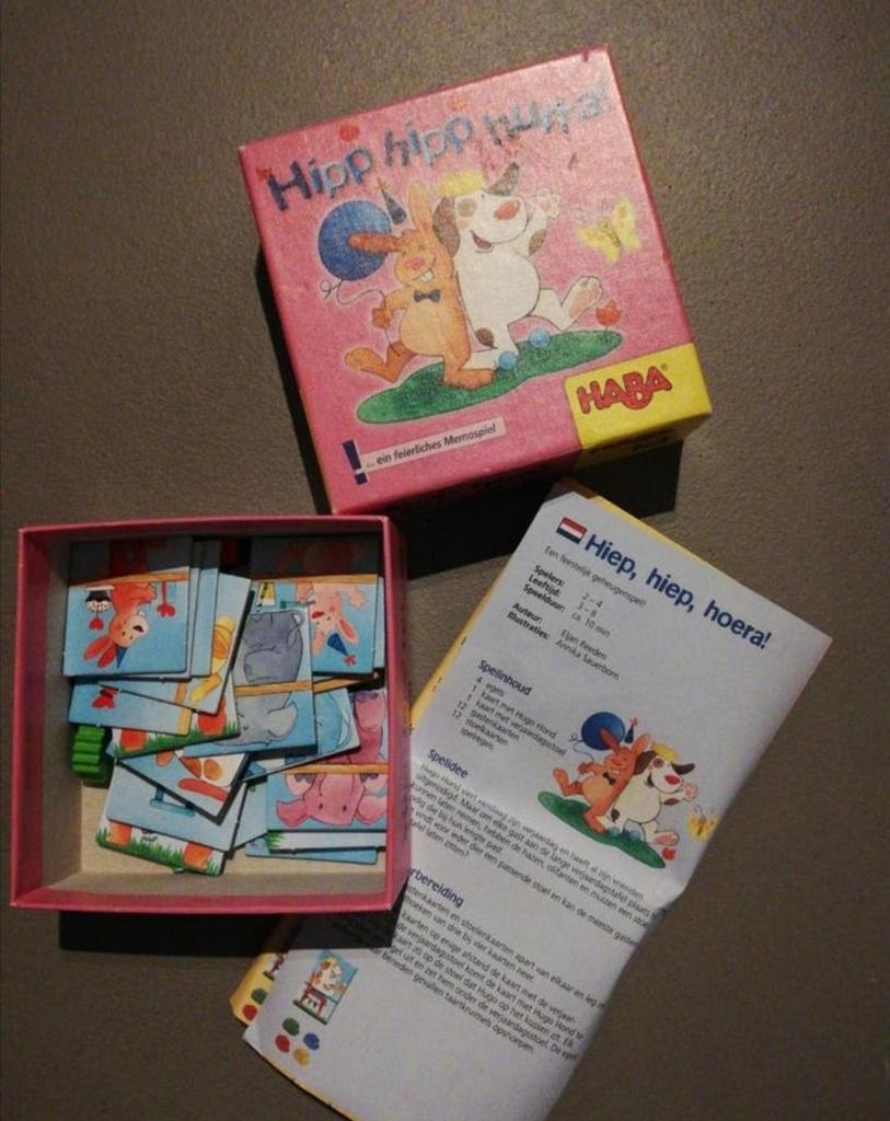 Hiep, hiep, hoera! Haba legspel, Een of twee spelers, Ophalen of Verzenden, Zo goed als nieuw