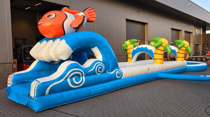 Buikschuifbaan Nemo 13,5m - uniek, Hobby en Vrije tijd, Feestartikelen | Verhuur, Zo goed als nieuw, Overige, Ophalen of Verzenden