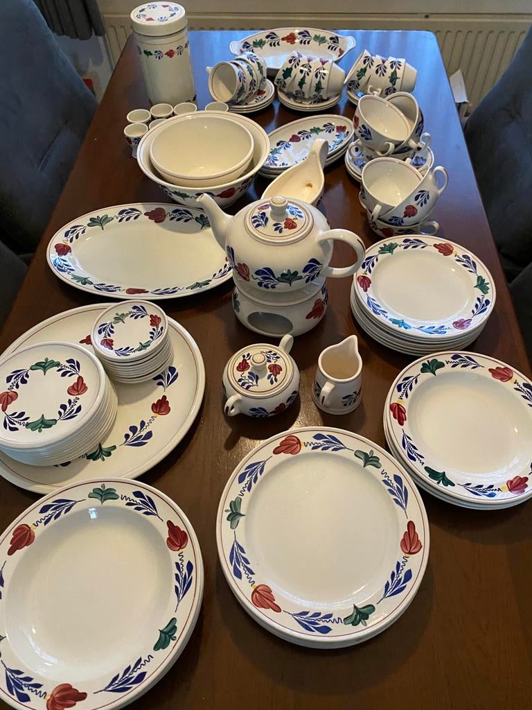 Boerenbont servies, Ophalen