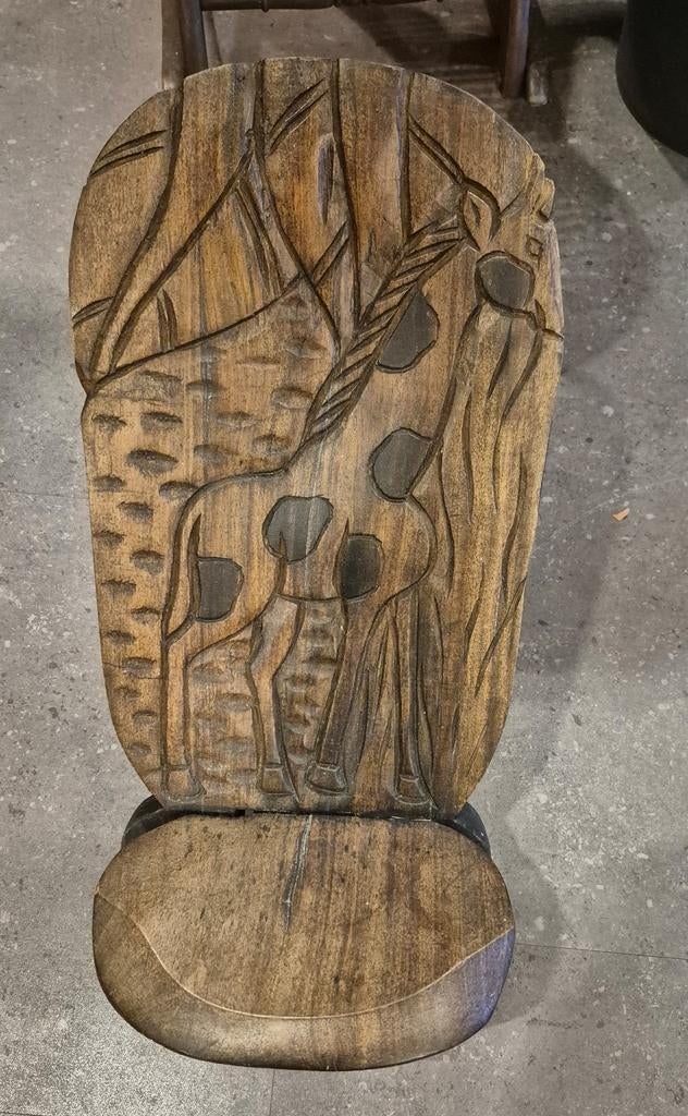 Afrikaanse stoel Handgesneden, Antiek en Kunst, Ophalen