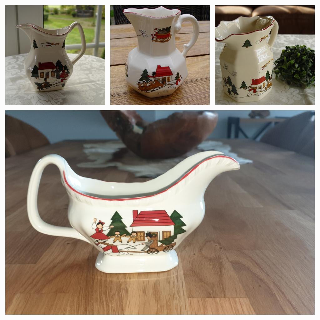 Masons mason christmas village kannen zie foto's, Overige typen, Ophalen of Verzenden, Zo goed als nieuw, Wedgwood