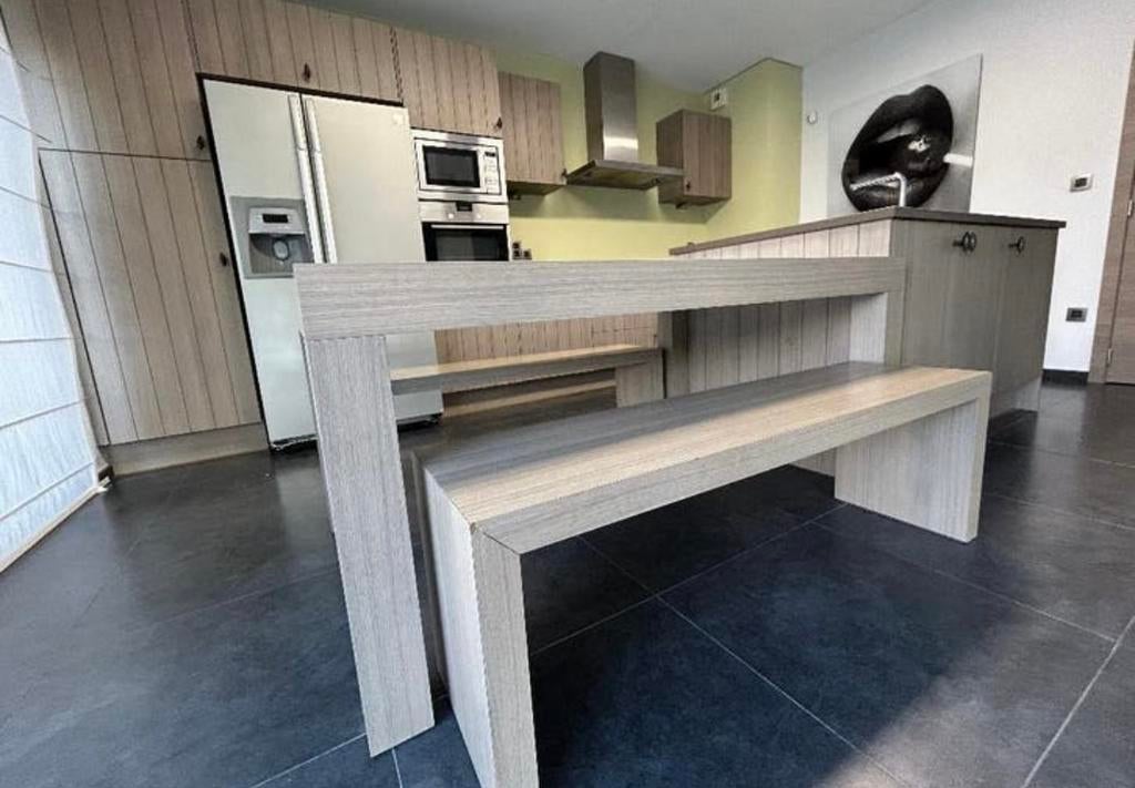 ✨ COMPLETE LUXOR EILAND KEUKEN  ✨, Ophalen, Bruin, Dubbelwandige keuken, Zo goed als nieuw