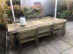 Hardhouten tuinset eettafel stoelen, Tuin en Terras, Tuinsets en Loungesets, Ophalen, Gebruikt, Eettafel, Hardhout
