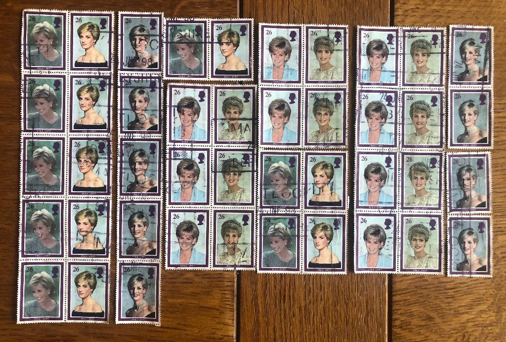 Postzegels van Lady Di, Ophalen of Verzenden, Gestempeld