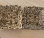 3 rieten manden - vierkant, Huis en Inrichting, Woonaccessoires | Schalen en Manden, Ophalen, Gebruikt, Mand, Vierkant