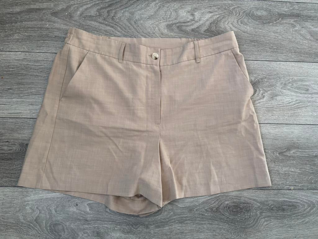 MS mode viscose short maat 48, Kort, Blauw, Maat 46/48 (XL) of groter, Ophalen of Verzenden