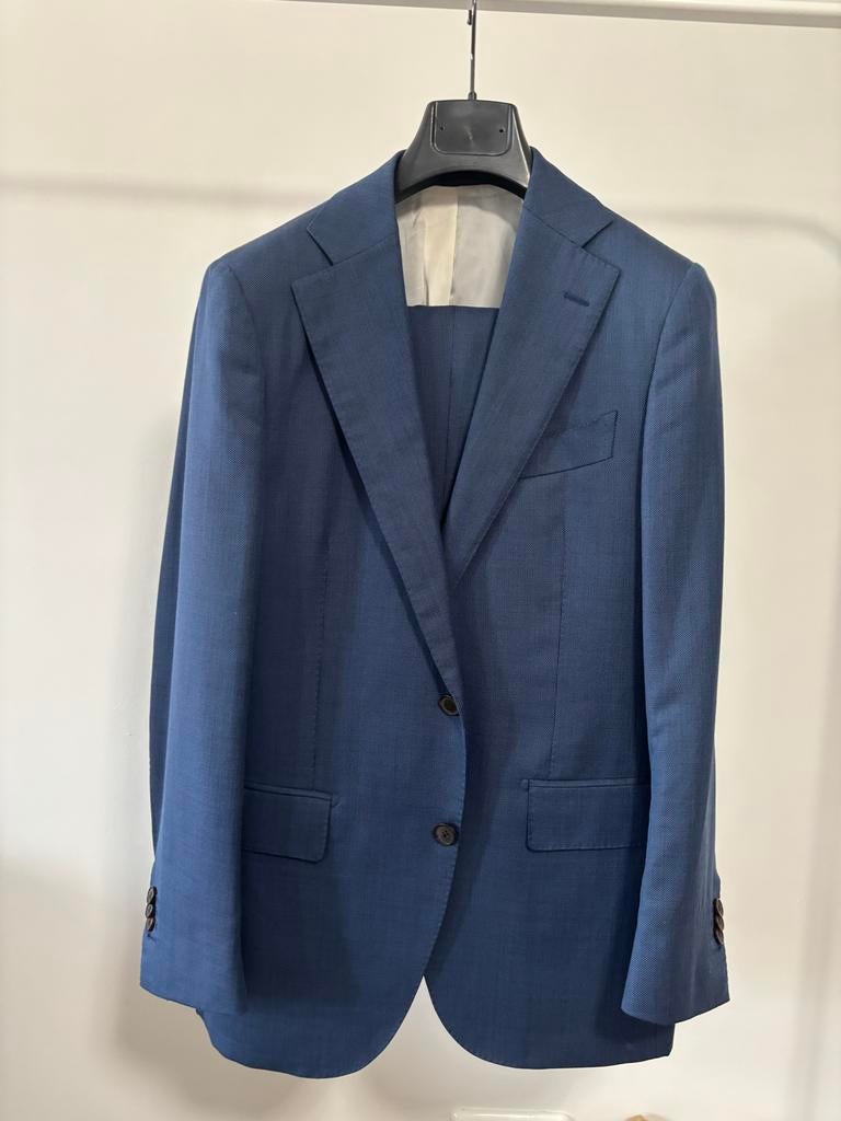 Suitsupply Pak Blauw model Lazio Maat 48 (S / M), Ophalen of Verzenden, Gedragen, Maat 48/50 (M), Blauw