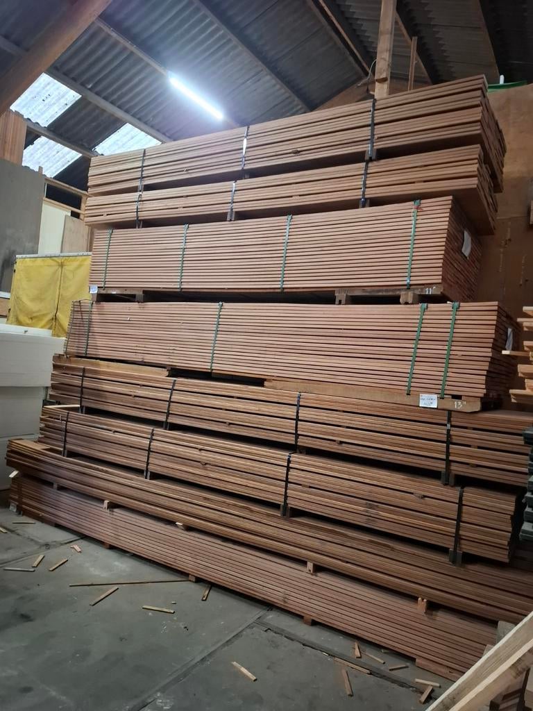 Hardhout vlonderplanken 490 cm bezorgen mogelijk, Ophalen, Nieuw, A, Hout