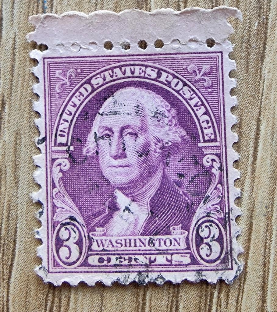 Zeldzame 3 cent paarse postzegel met George Washington, Postzegels en Munten, Postzegels | Amerika, Ophalen of Verzenden