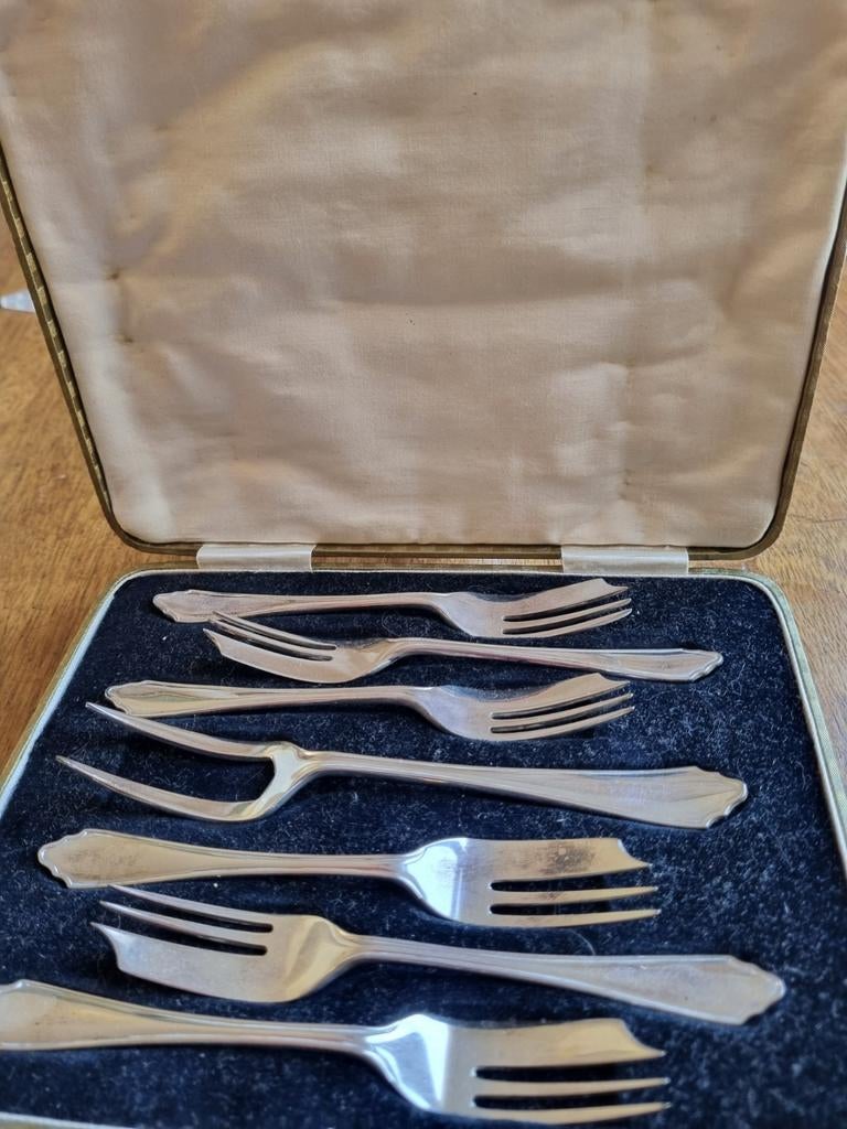 Antiek engels cakebestek zilverplated, Antiek en Kunst, Antiek | Bestek, Ophalen of Verzenden