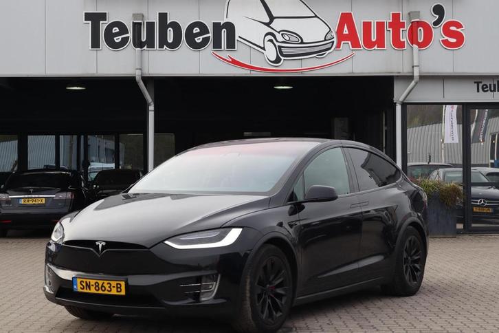 Tesla Model X 100D Performance 6p. Camera, Lederen interieur, Auto's, Tesla, Bedrijf, Te koop, Model X, 4x4, ABS, Achteruitrijcamera