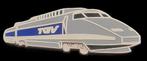 TGV trein grijs-blauw emaille, Verzenden, Nieuw, Transport, Speldje of Pin