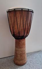 Djembe met houtsnijwerk, Muziek en Instrumenten, Ophalen