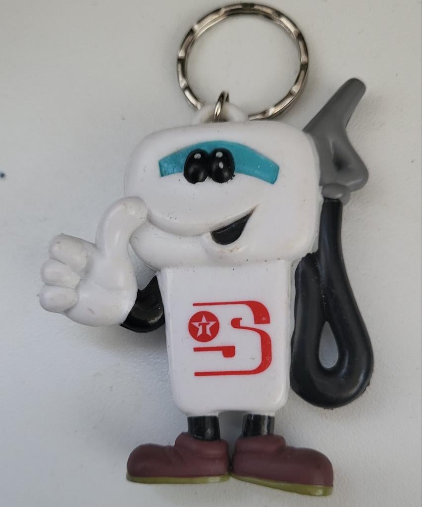 Vintage Sleutelhanger Texaco Pompfiguur, Ophalen of Verzenden, Gebruikt, Merk