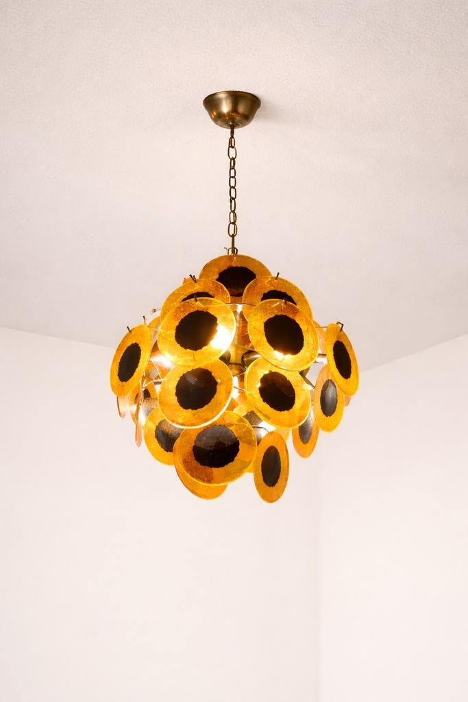 Vintage Italiaanse space age schijven lamp targetti sankey, Gebruikt, Vintage, space age, Minder dan 50 cm, Devintagerie