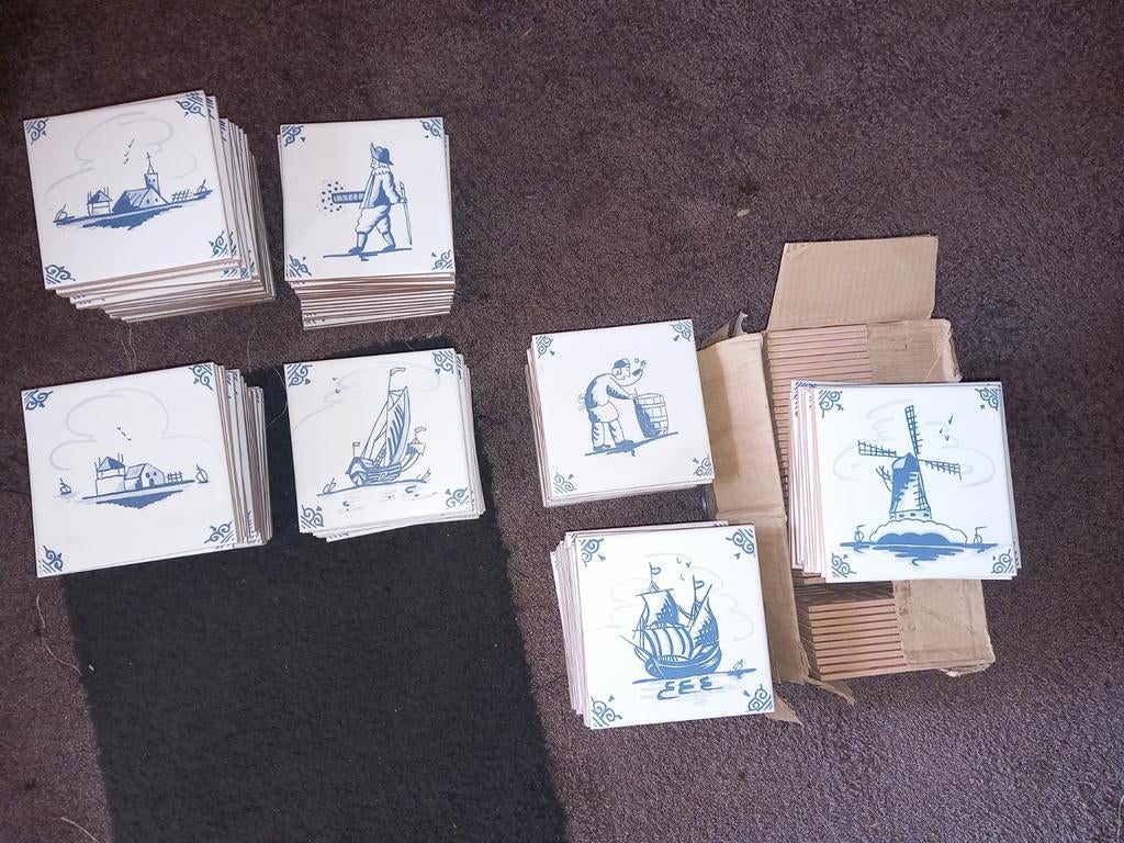 Delfts blauwe tegels. vintage, Huis en Inrichting, Keuken | Complete keukens, Ophalen, Overige typen