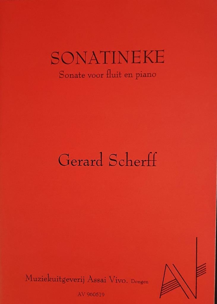 Bladmuziek / SONATINEKE Sonate voor FLUIT en PIANO, Muziek en Instrumenten, Klassiek, Dwarsfluit of Piccolo, Nieuw, Ophalen of Verzenden