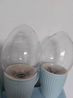 2 Oude Glazen Eieren - Decoratieve Vintage Stuks, Ophalen of Verzenden