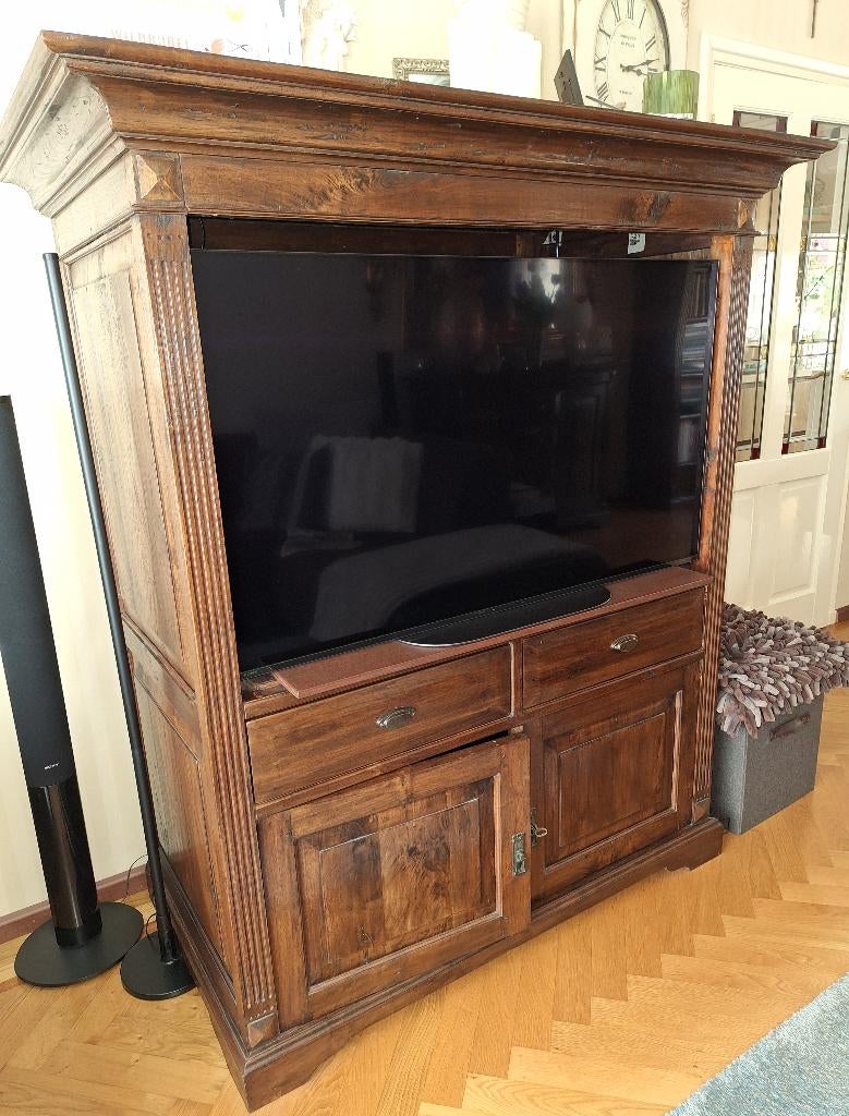 Tv kast, Ophalen, Gebruikt, 100 tot 150 cm, Koloniaal