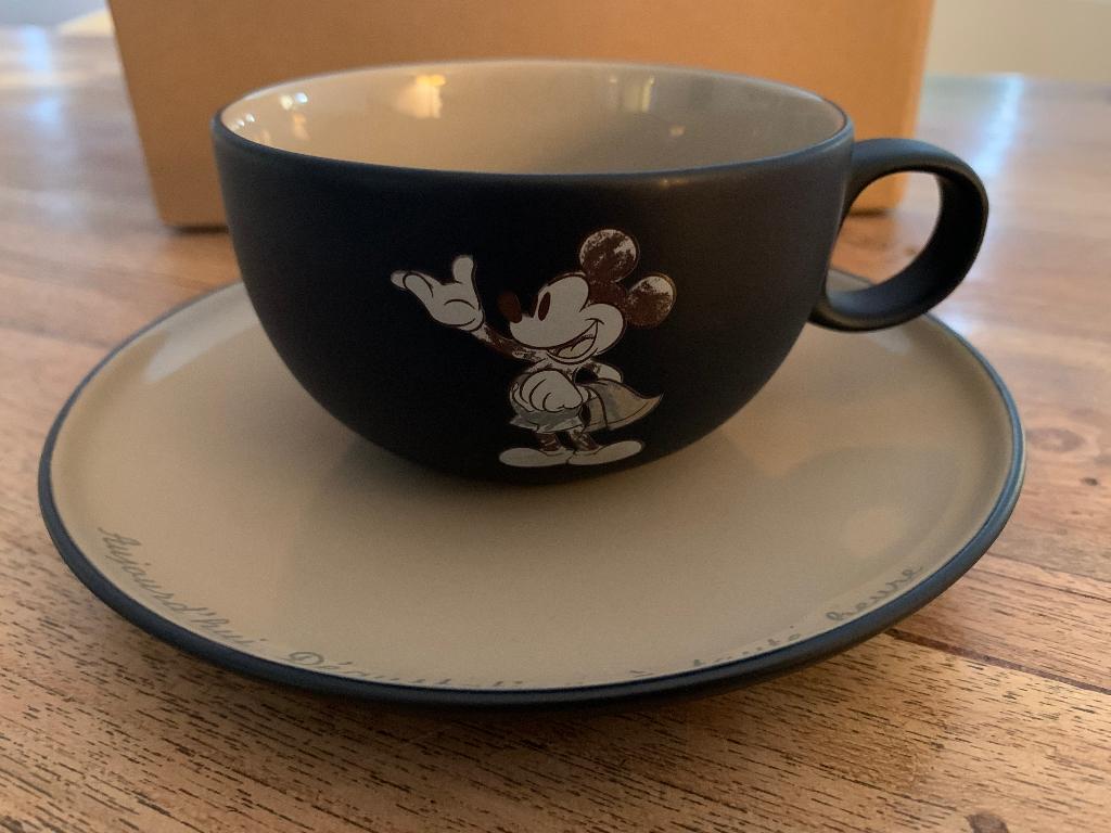 Originele Disneyland kopjes zwart, Verzenden, Mickey Mouse, Zo goed als nieuw, Servies