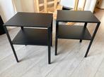 2x IKEA KNARREVIK nachtkastje, zwart, Ophalen, Minder dan 45 cm, Metaal of Aluminium, Zo goed als nieuw