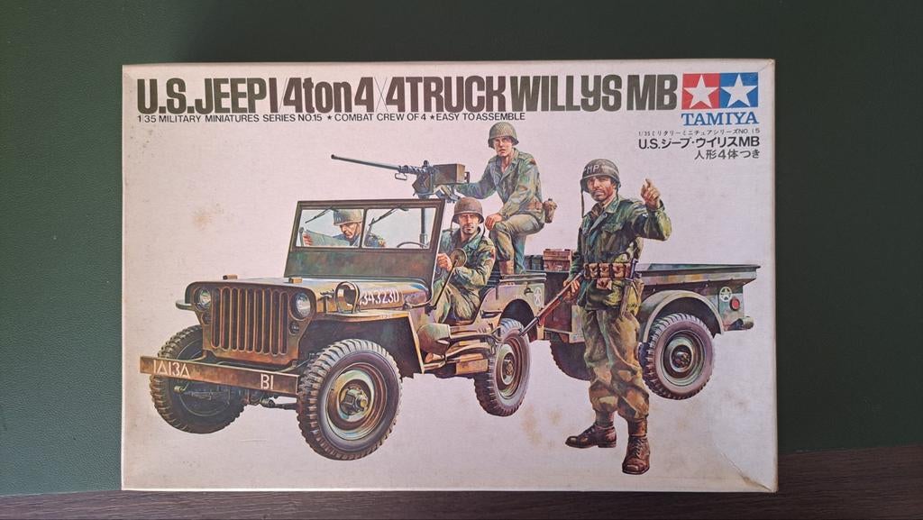Tamiya Willy's MB jeep 1:35, Auto, 1:32 tot 1:50, Nieuw, Ophalen of Verzenden